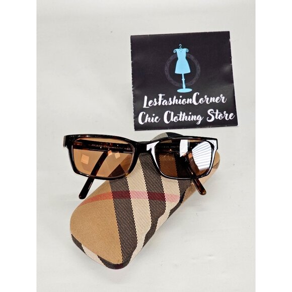 Burberry Women's Tortoiseshell Square Frames With Plaid Case 129 - Picture 5 of 14